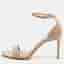 Saint Laurent Amber Size 38 Beige Patent Leather Ankle Strap Sandals