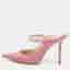 Jimmy Choo Bing Size 40.5 Pink Patent Leather Mules