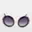 Dolce & Gabbana Grey Gradient DG 6105 Frame Round Sunglasses