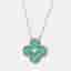 Van Cleef & Arpels Vintage Alhambra 18k Yellow Gold, Malachite Diamond Necklace