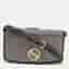 Stella McCartney S-Wave Black Faux Suede and Rhinestone Crossbody Bag