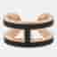 Hermes Pop H Black Lacquered Metal Rose Gold Plated Ear Cuff