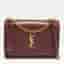 Saint Laurent Sunset Medium Burgundy Leather Shoulder Bag