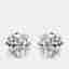 1.00 cts Round Lab Grown Diamond 18k Yellow Gold Earrings