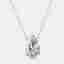 2.00 cts Pear Lab Grown Diamond 18k White Gold Necklace
