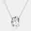 3.00 cts Oval Lab Grown Diamond 18k White Gold Necklace
