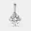 2.00 cts Round Lab Grown Diamond 18k White Gold Pendant