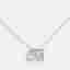1 cts Emerald Cut, Pear Lab Grown Diamond 18k White Gold Necklace
