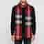 Burberry London Multicolor Checked Pattern Silk Scarf