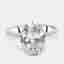 5.00 cts Oval Lab Grown Diamond 18k White Gold Ring Size 53