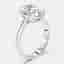 3.00 cts Oval Lab Grown Diamond 18k White Gold Ring Size 55