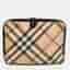 Burberry Black/Beige Nova Check PVC and Patent Leather Laptop Sleeve