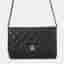 Chanel Classic Matelasse Chain Wallet Black Lambskin