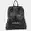 Chanel Chanel22 Backpack Black Shiny Calf Leather Size Small