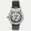 S.T. Dupont Hyperdome Silver Dial Stainless Steel Embossed Leather Men's Wristwatch 43 mm