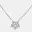 Van Cleef & Arpels Lotus Diamond 18k White Gold Openwork Mini Model Pendant Necklace