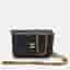 Chanel Coco Hearts Enamel Black Quilted Leather Clutch With Chain