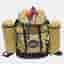 Gucci Alpina Trekking Large Dark Navy Yellow GG Canvas Leather Men's Backpack Bag