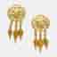 Chanel Vintage 95A Gold Plated Metal Clip-On Earrings