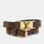 Louis Vuitton Sign It Damier Ebene Canvas Gold Tone Double Wrap Bracelet