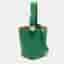 Loewe Pebble Mini Green Leather Bucket Bag