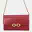 Saint Laurent Le Maillon WOC Opium Red Calfskin Leather Wallet on Chain Bag