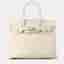 Hermes Birkin 30 Craie Togo Calfskin Leather Top Handle Bag