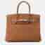 Hermes Birkin Gold Togo Leather Size 30 Tote Bag