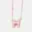 Hermes Pop Ash Necklace Size Mini Rose Dragee Gold Plated Lacquer
