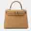 Hermes Kelly Sellier Biscuit Epsom Size 25 Top Handle Bags