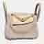 Hermes Mini Lindy Etoupe Suede Leather Shoulder Bag