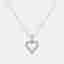Graff Heart Silhouette Diamond 18k White Gold Necklace
