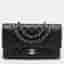 Chanel Classic Double Flap Medium Black Quilted Caviar Leather Bag