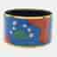Herm&egrave;s Multicolor Gold Tone Bangle
