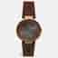 Gucci Interlocking G YA133309 Slate Grey Dial PVD Coated Stainless Steel Calf Leather Women's Wristwatch 37 mm