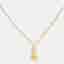 Dior Crystal Ribbon CD Gold Tone Pendant Necklace