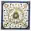 Herm&egrave;s White/Navy Blue Les Cles Silk Scarf
