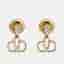 Valentino VLogo  Crystals Gold Tone Earrings