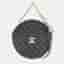 Chanel Black Quilted Round Single Flap Black Lambskin Crossbody Bag