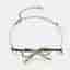 Chanel Bow Leather Faux Pearl Gold Tone Choker Necklace