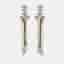 Chanel CC Star Crystals Leather Gold Tone Drop Earrings