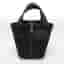 Herm&egrave;s Picotin Lock Cargo 18 Black Toile Goeland Canvas and Swift Leather Palladium Hardware Bag