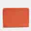 Fendi Document Zip Orange Leather Pouch