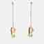 Chlo&eacute; Gold Tone Brass Chain Lacquer Enamel Trudie Drop Earrings