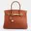 Hermes Birkin 30 Fauve Barenia Faubourg Leather Top Handle Bag