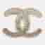 Chanel CC Crystals Enamel Gold Tone Brooch