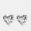 6 cts Heart Lab Grown Diamonds 18k White Gold Earrings