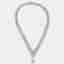 71 cts Pear Lab Grown Diamonds 18k White Gold Necklace