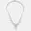 18 cts Pear, Round Lab Grown Diamonds 18k White Gold Necklace