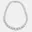 55 cts Oval, Round Lab Grown Diamonds 18k White Gold Necklace